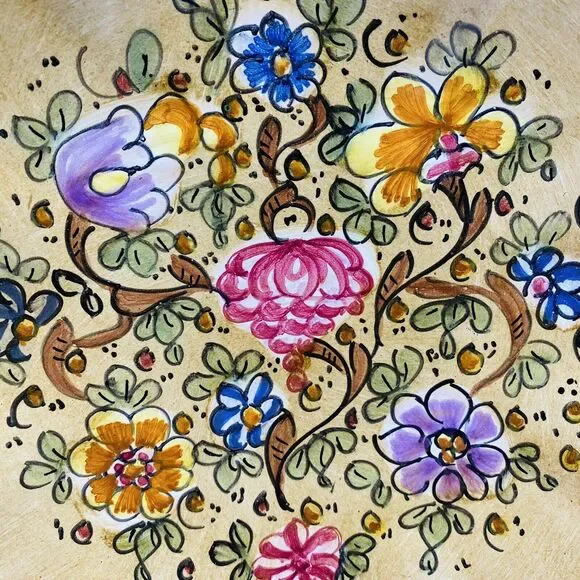 Gubbio Italy Hand Painted Signed Ceramic Plate